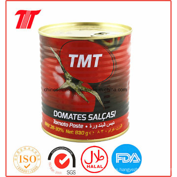 Pasta de Tomate Enlatada Marca Tmt 830g